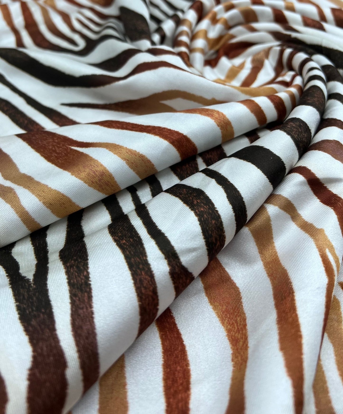 Brown Zebra Swimwear / Sportswear Fabric - T9 Fabrics