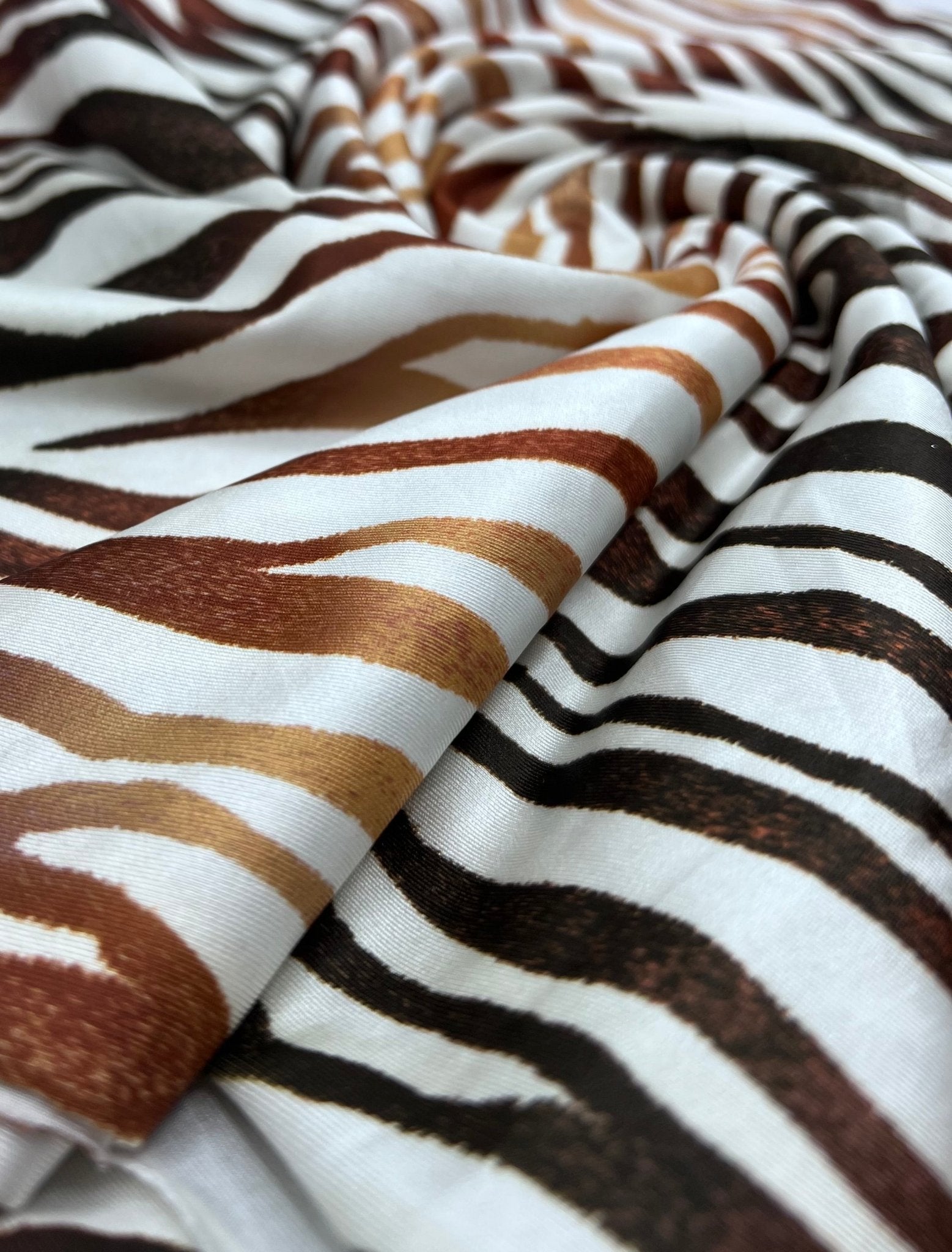 Brown Zebra Swimwear / Sportswear Fabric - T9 Fabrics