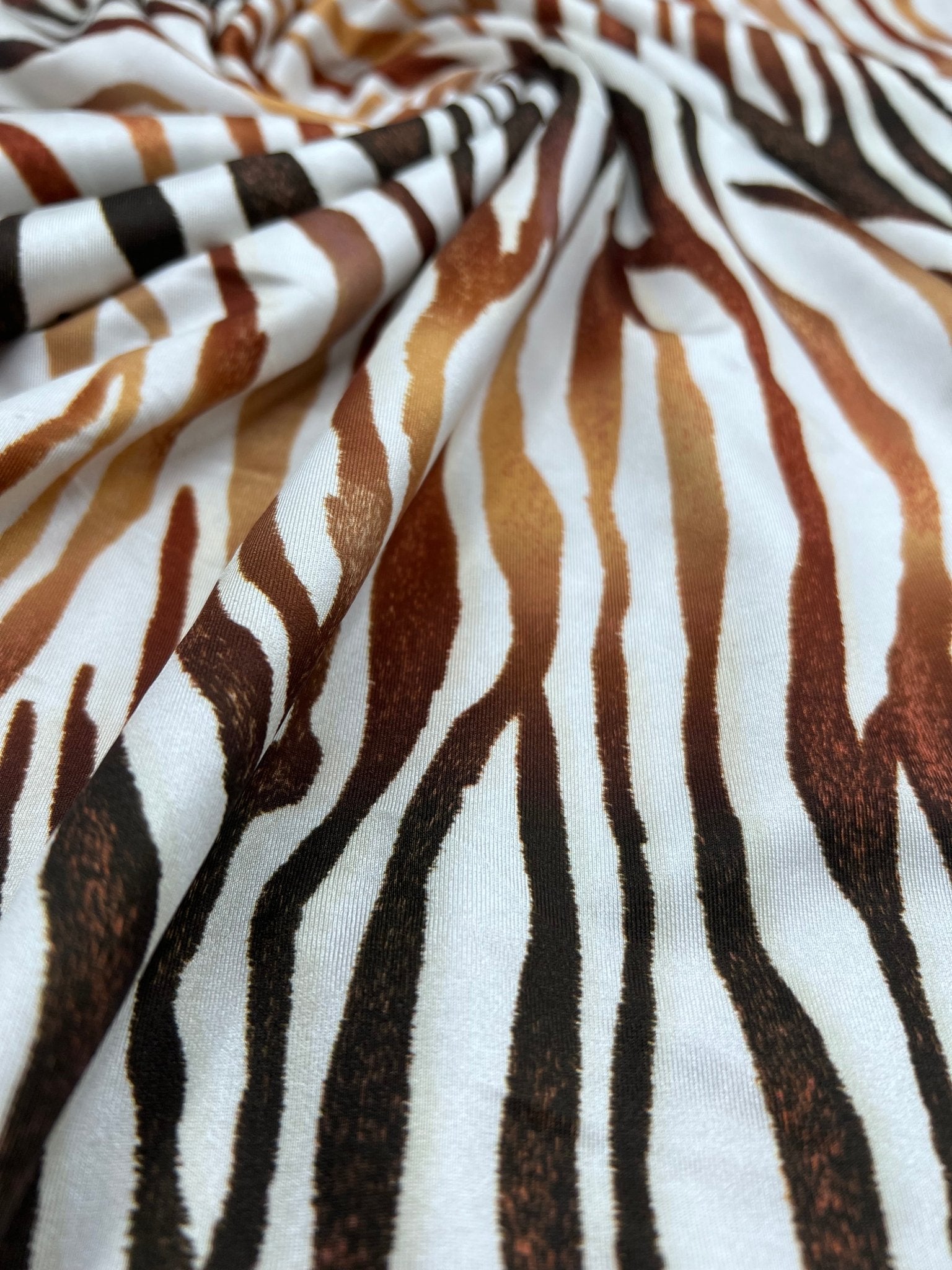 Brown Zebra Swimwear / Sportswear Fabric - T9 Fabrics