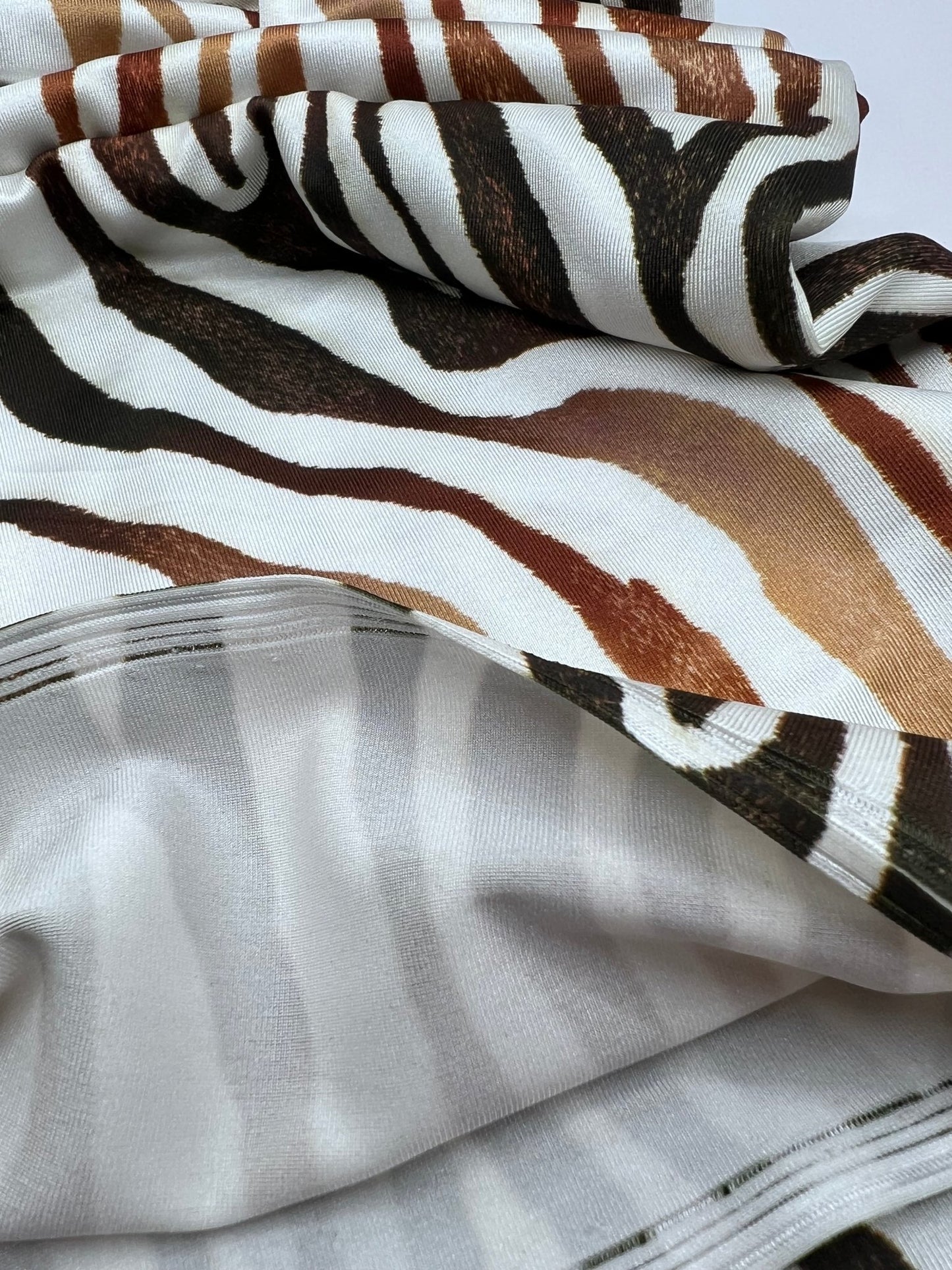 Brown Zebra Swimwear / Sportswear Fabric - T9 Fabrics