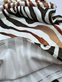 Brown Zebra Swimwear / Sportswear Fabric - T9 Fabrics