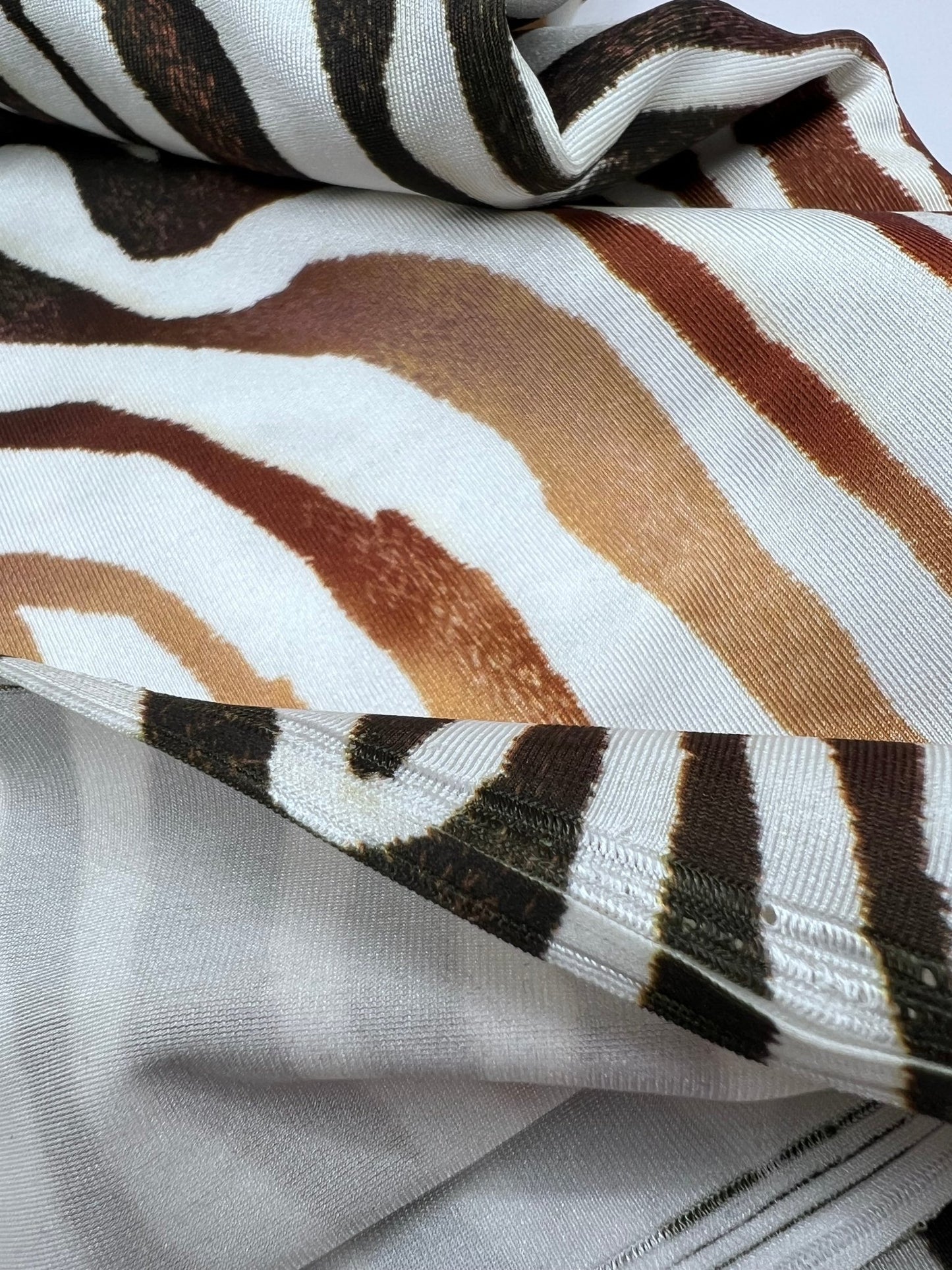 Brown Zebra Swimwear / Sportswear Fabric - T9 Fabrics