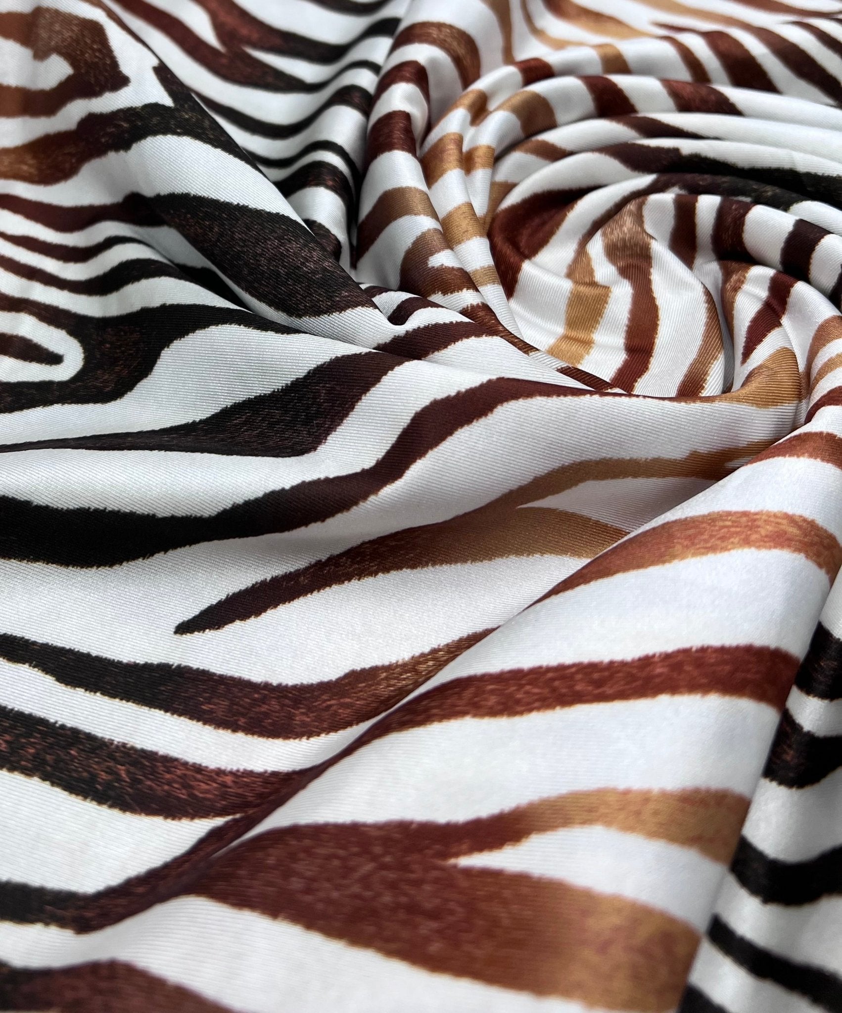 Brown Zebra Swimwear / Sportswear Fabric - T9 Fabrics