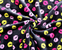 Bubs Lips Cuddle Fleece Fabric Blanket Loungewear - T9 Fabrics