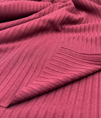 Burgundy 8x4 Wide Rib Stretch Fabric - T9 Fabrics