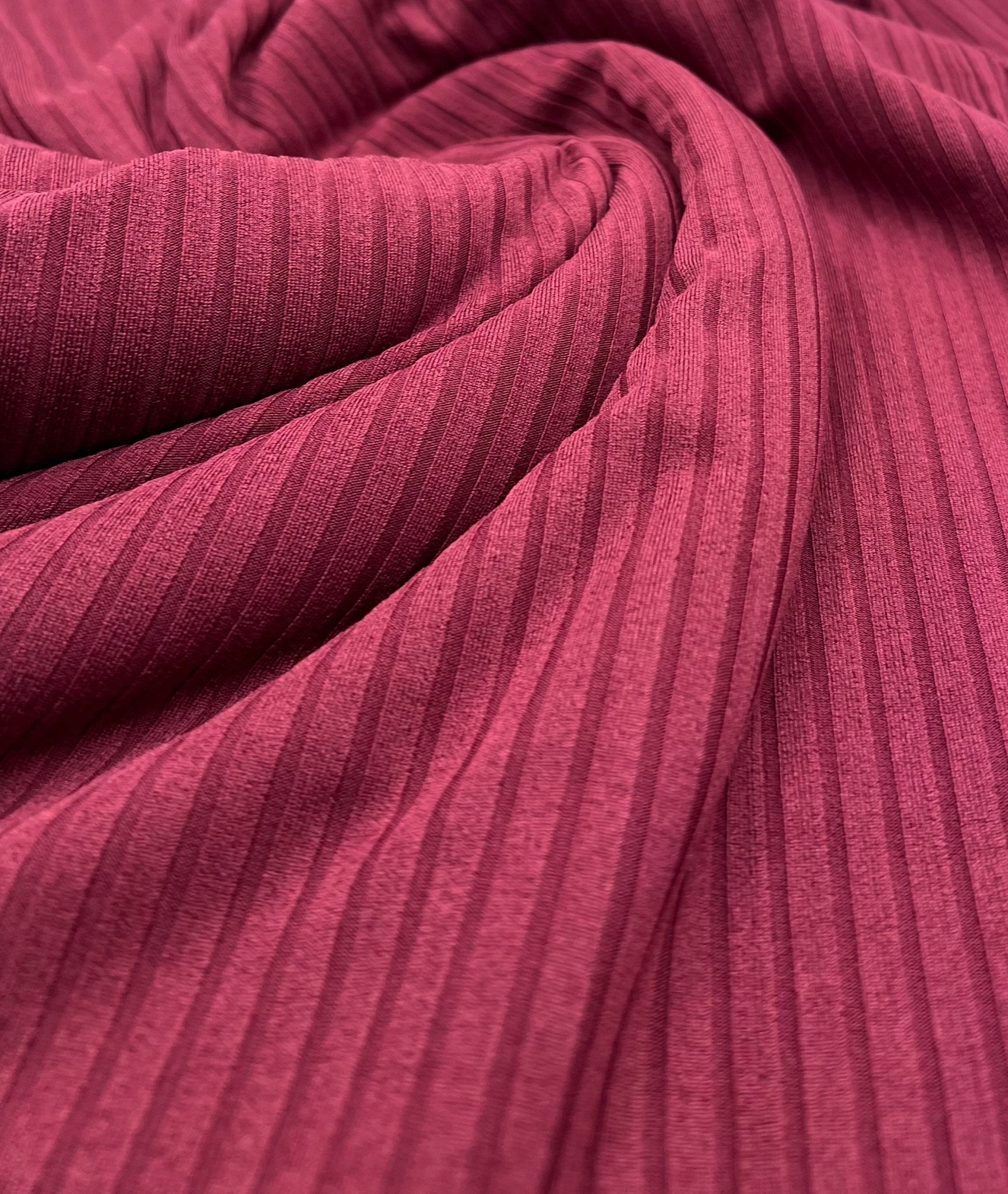 Burgundy 8x4 Wide Rib Stretch Fabric - T9 Fabrics