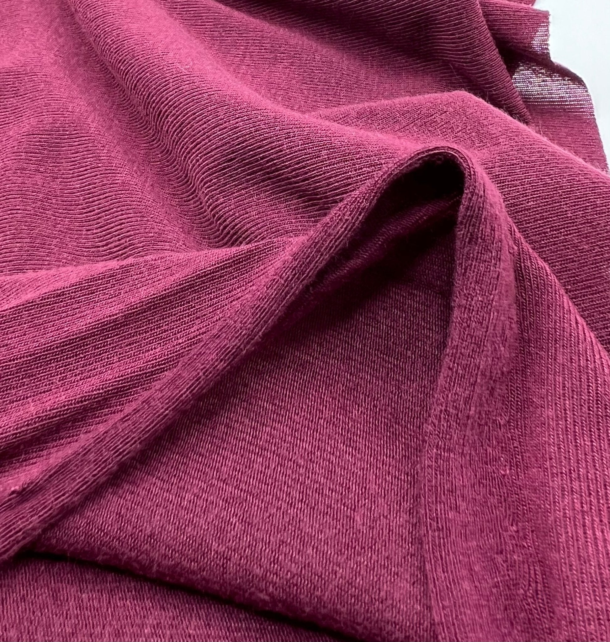 Burgundy Lightweight Melange Knit Stretch Fabric - T9 Fabrics