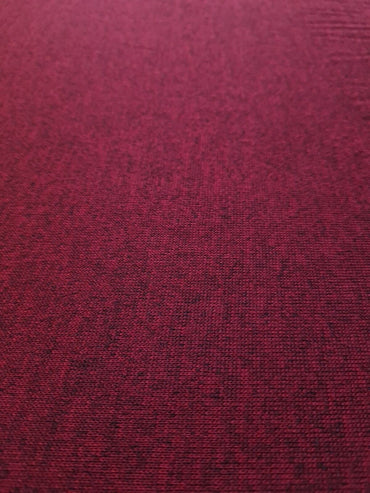 Burgundy Melange Knit Stretch Fabric - T9 Fabrics