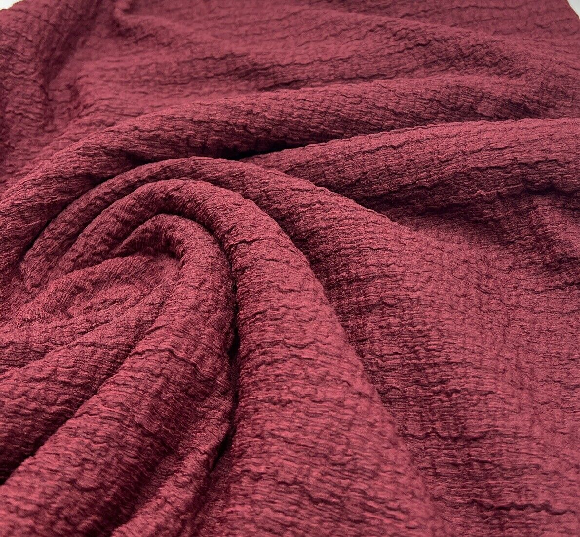 Burgundy Nacho Soft Textured Stretch Fabric - T9 Fabrics