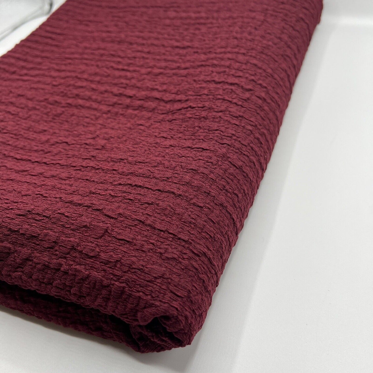 Burgundy Nacho Soft Textured Stretch Fabric - T9 Fabrics