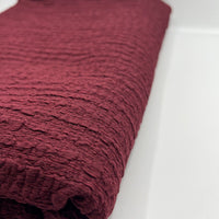 Burgundy Nacho Soft Textured Stretch Fabric - T9 Fabrics