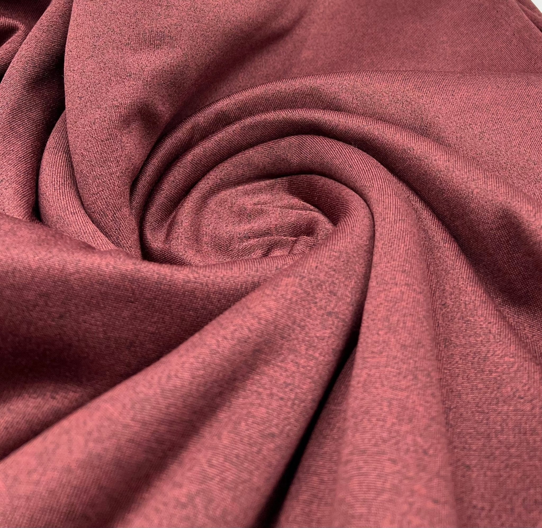 Burgundy Polyester Sweatshirt Fleece Fabric - T9 Fabrics