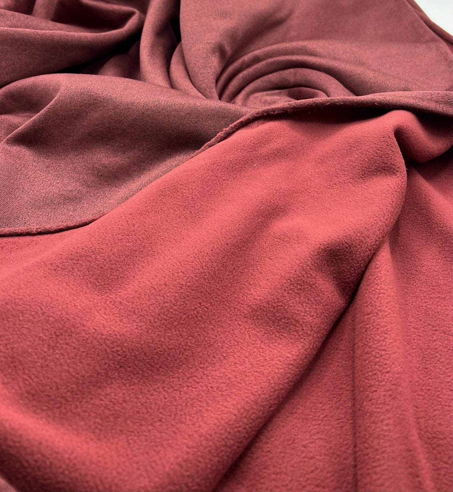 Burgundy Polyester Sweatshirt Fleece Fabric - T9 Fabrics