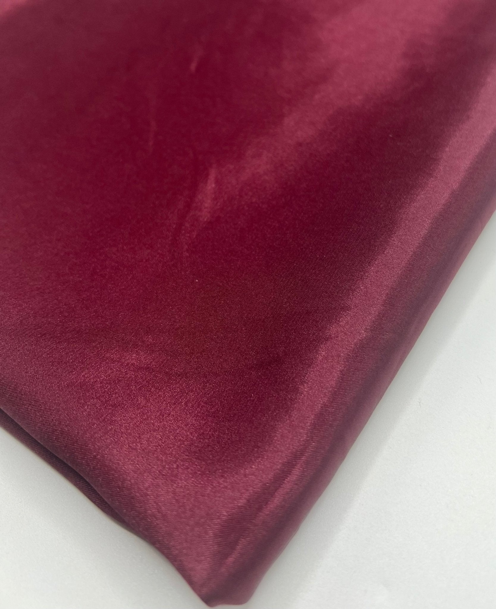 Burgundy Satin Dress Craft Non Stretch Fabric - T9 Fabrics