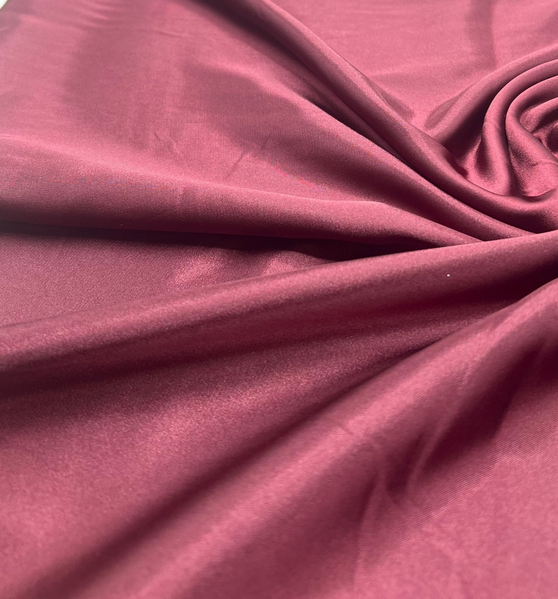 Burgundy Satin Dress Craft Non Stretch Fabric - T9 Fabrics