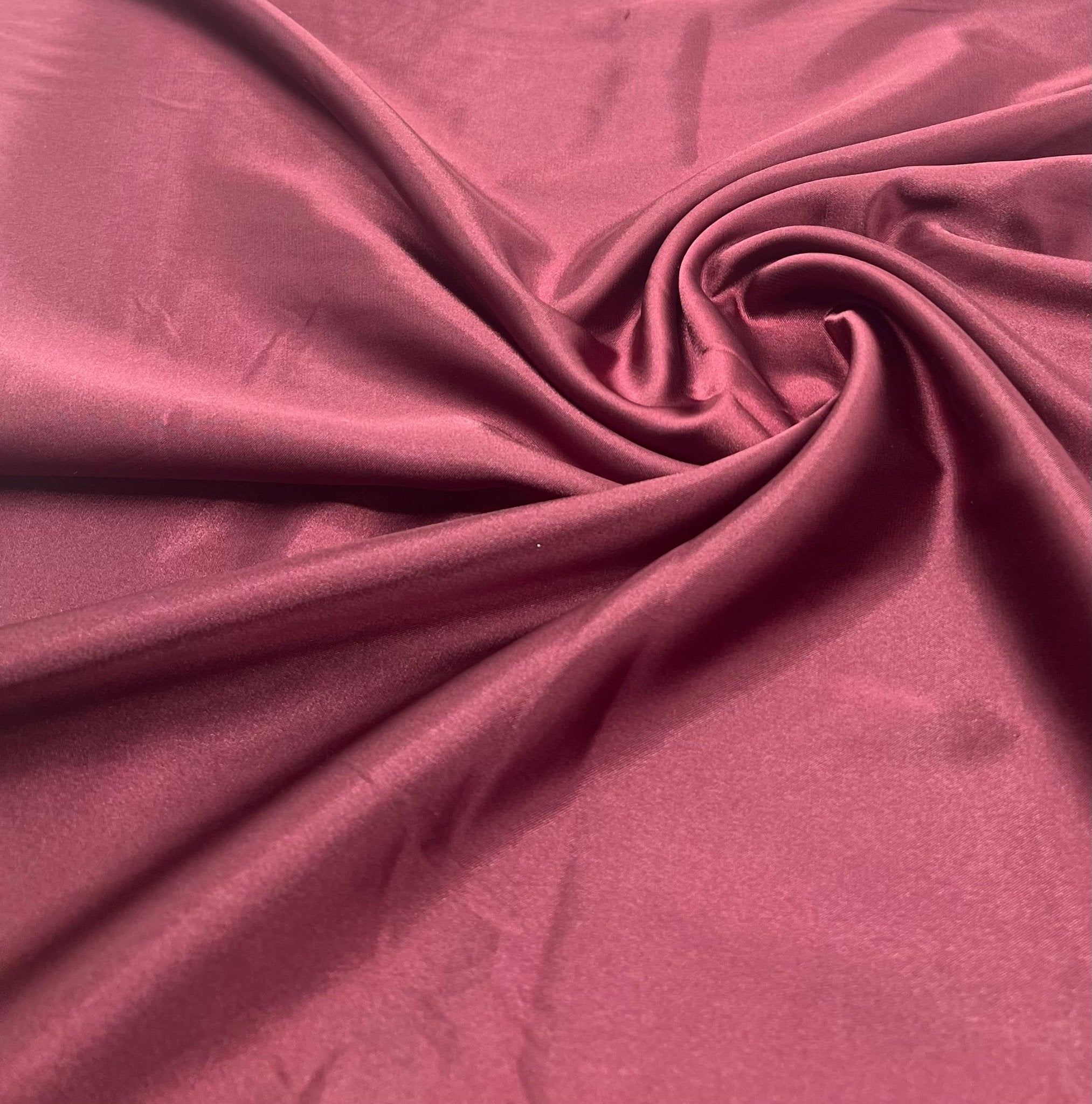Burgundy Satin Dress Craft Non Stretch Fabric - T9 Fabrics