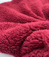 Burgundy Sherpa Fleece Fluffy Borg Faux Fur Fabric - T9 Fabrics