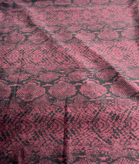 Burgundy Snake Velour Fabric - T9 Fabrics