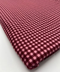 Burgundy Soft Pink Print Super Soft Spun Poly Stretch Fabric - T9 Fabrics