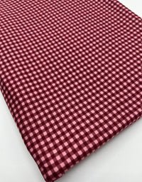 Burgundy Soft Pink Print Super Soft Spun Poly Stretch Fabric - T9 Fabrics