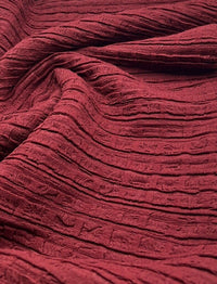 Burgundy Textured Stretch Fabric - T9 Fabrics