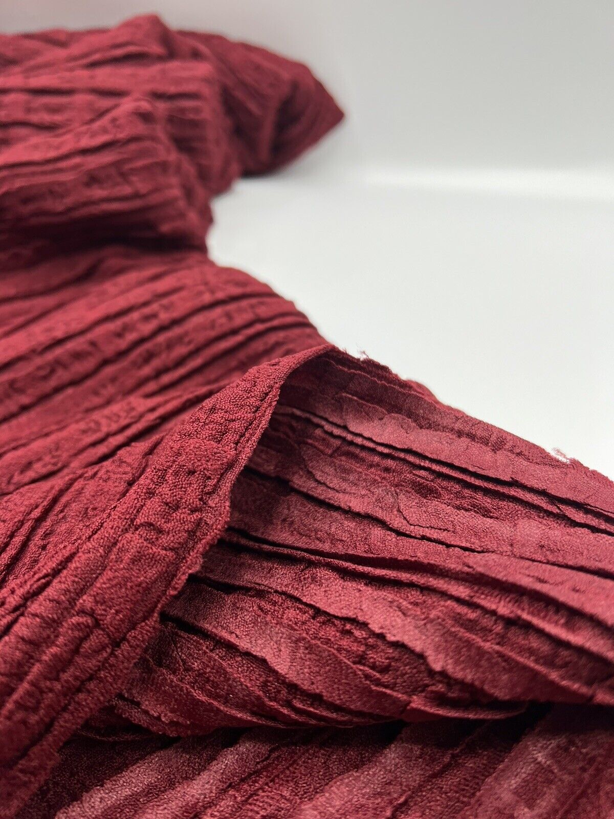 Burgundy Textured Stretch Fabric - T9 Fabrics