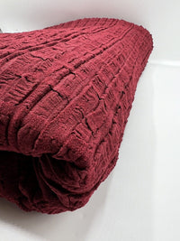 Burgundy Textured Stretch Fabric - T9 Fabrics