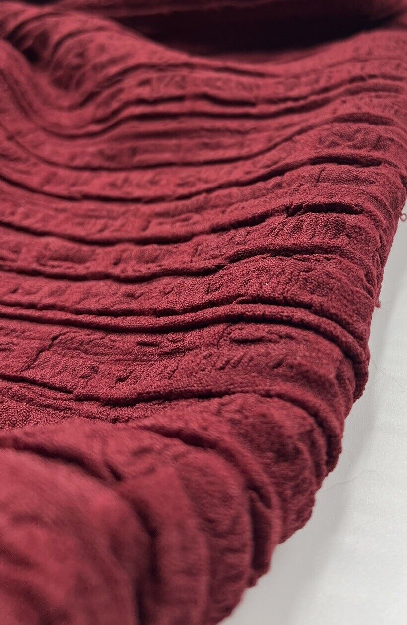 Burgundy Textured Stretch Fabric - T9 Fabrics