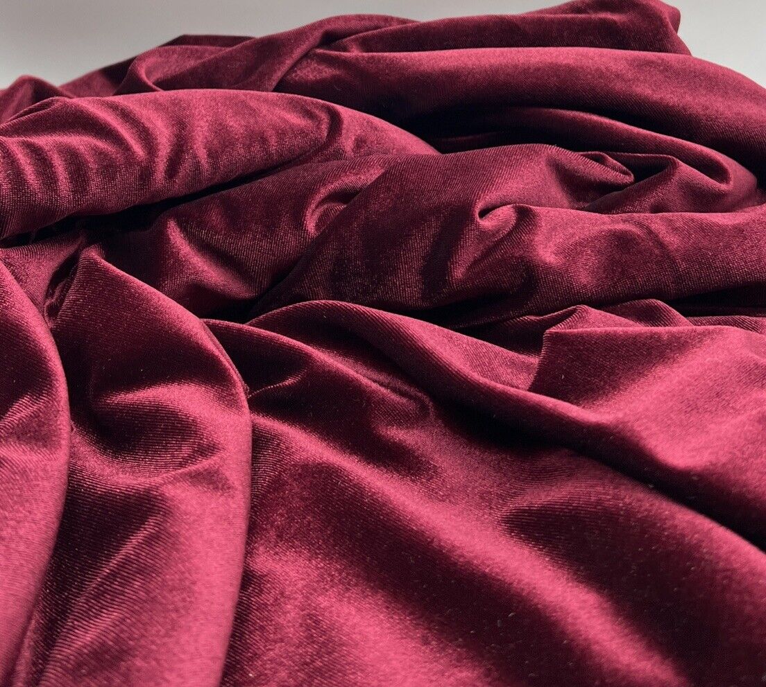 Burgundy Velour Fabric - T9 Fabrics