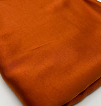 Burnt Orange Recycled Satin 160GSM Dress Craft Non Stretch Fabric - T9 Fabrics