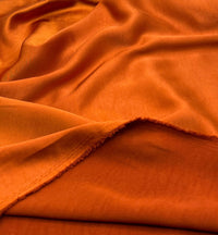 Burnt Orange Recycled Satin 160GSM Dress Craft Non Stretch Fabric - T9 Fabrics