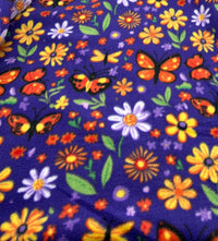 Butterflies Printed Anti - Pil Polar Fleece Fabric Blanket Loungewear - T9 Fabrics