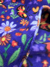 Butterflies Printed Anti - Pil Polar Fleece Fabric Blanket Loungewear - T9 Fabrics