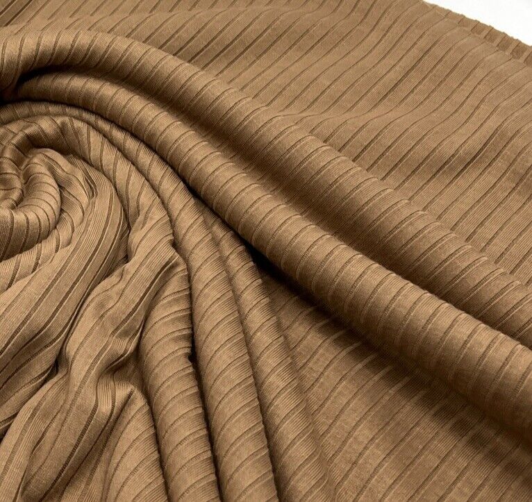 Camel 8x4 Wide Rib Stretch Fabric - T9 Fabrics