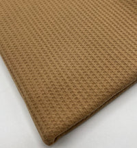 Camel Cotton Soft Waffle Jersey Fabric 210 GSM 4 Way Stretch - T9 Fabrics