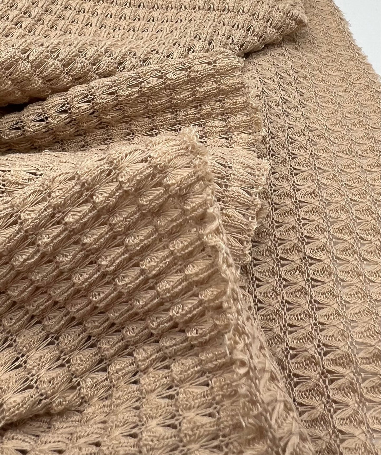 Camel Crochet Stretch Fabric - T9 Fabrics