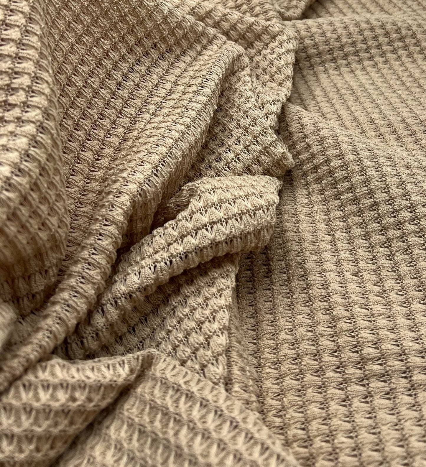 Camel Crochet Stretch Fabric - T9 Fabrics