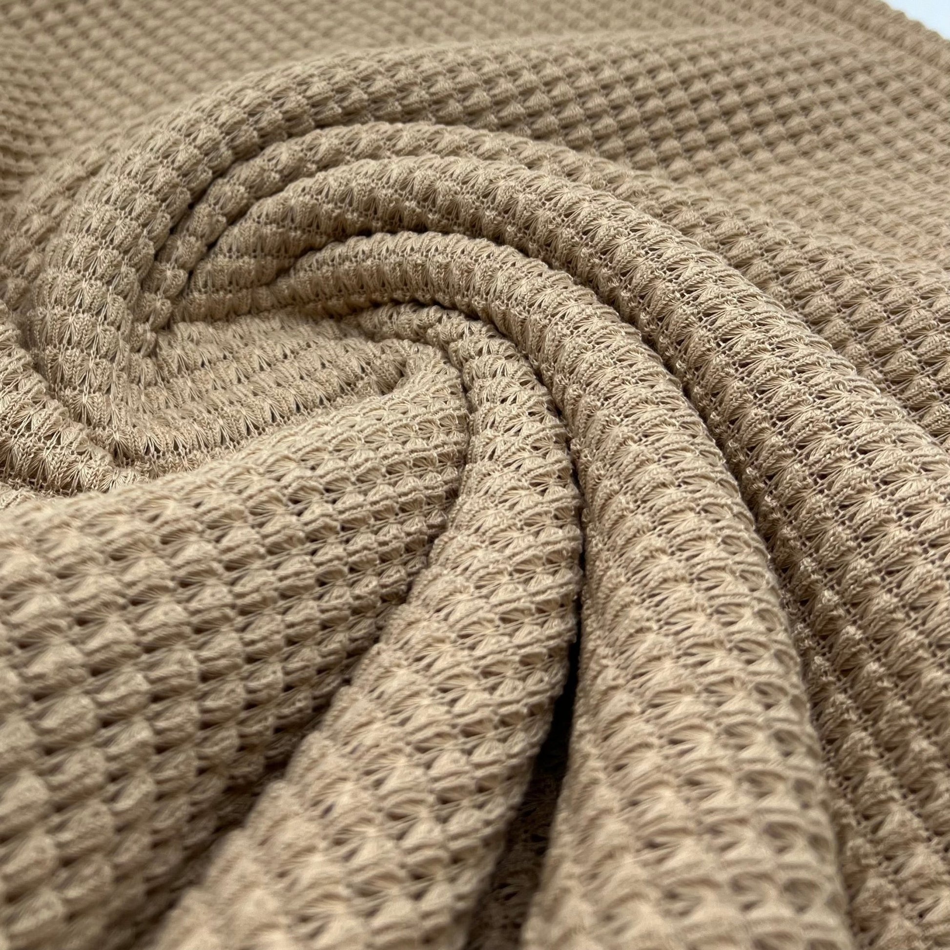 Camel Crochet Stretch Fabric - T9 Fabrics