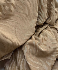 Camel Slinky Zebra Jacquard Stretch Fabric - T9 Fabrics