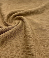 Camel Textured Crinkle Lightweight Non Stretch Fabric - T9 Fabrics