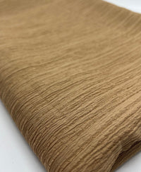 Camel Textured Crinkle Lightweight Non Stretch Fabric - T9 Fabrics