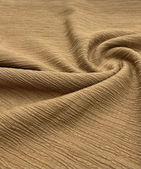 Camel Textured Crinkle Lightweight Non Stretch Fabric - T9 Fabrics