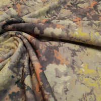 Camouflage Printed Scuba Crepe Jersey Fabric 4 Way Stretch - T9 Fabrics