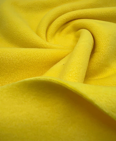 Canary Yellow Plain Anti - Pil Polar Fleece Fabric Blanket Loungewear - T9 Fabrics
