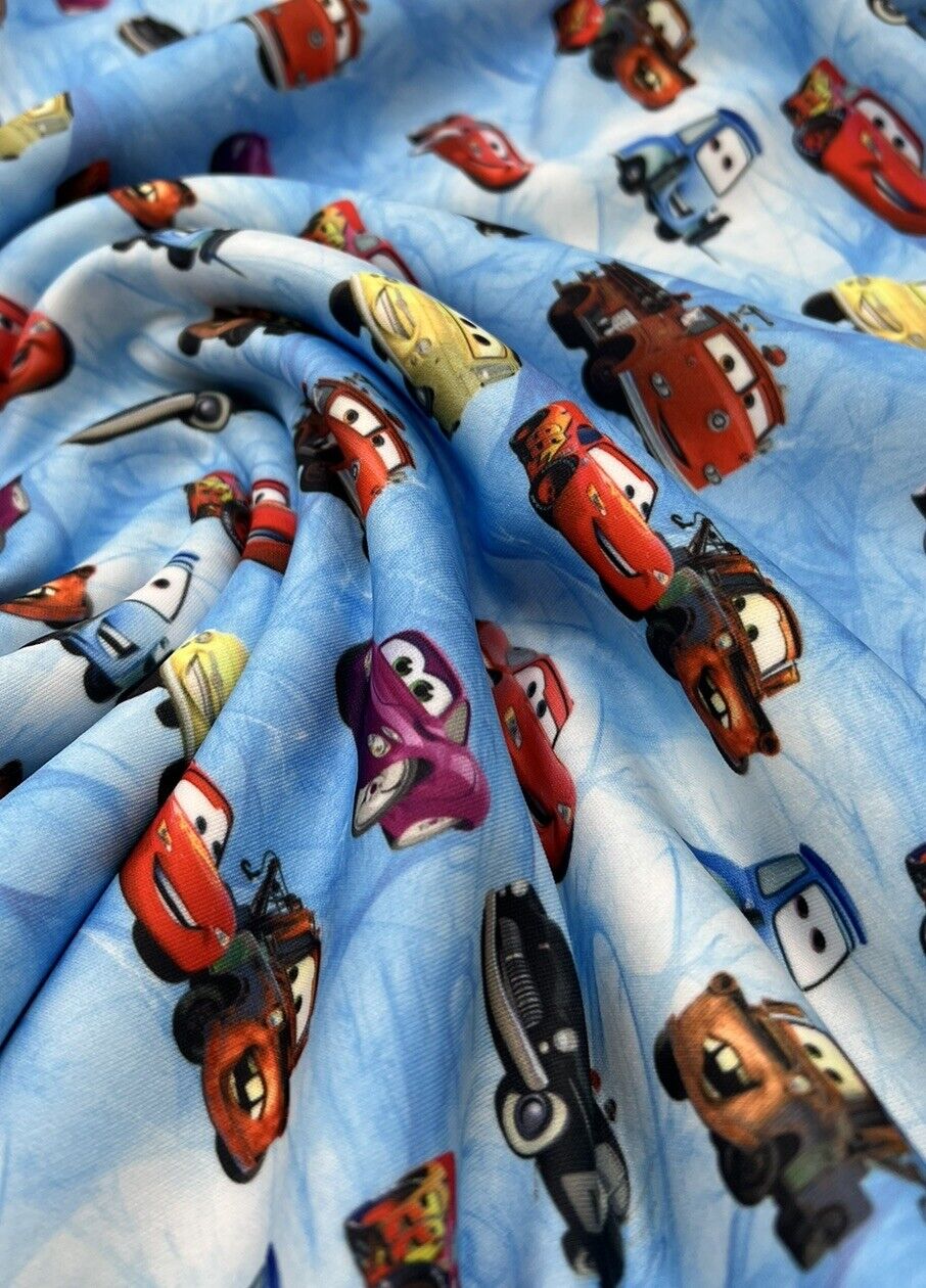 Car Printed Plain Scuba Fabric - T9 Fabrics