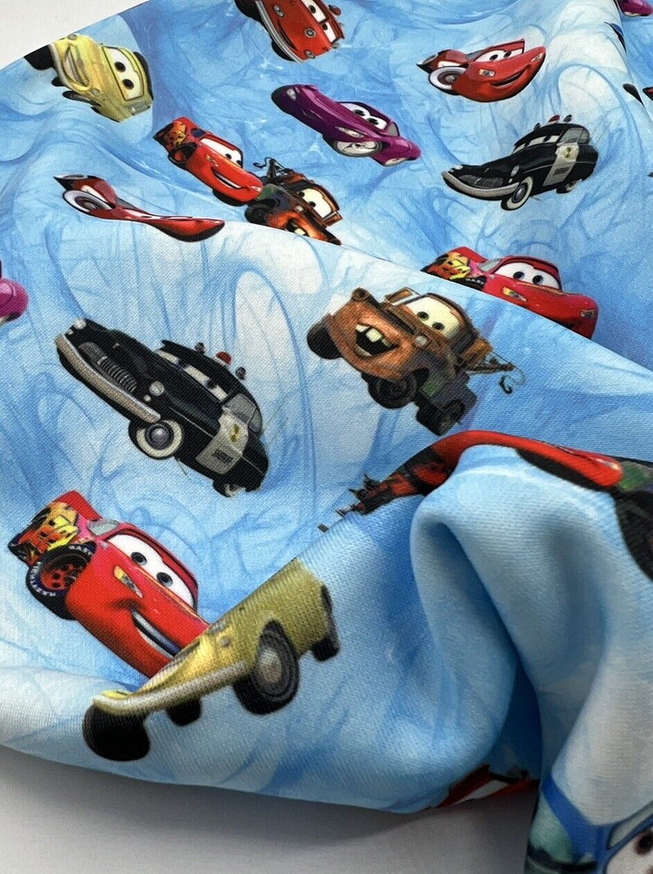 Car Printed Plain Scuba Fabric - T9 Fabrics