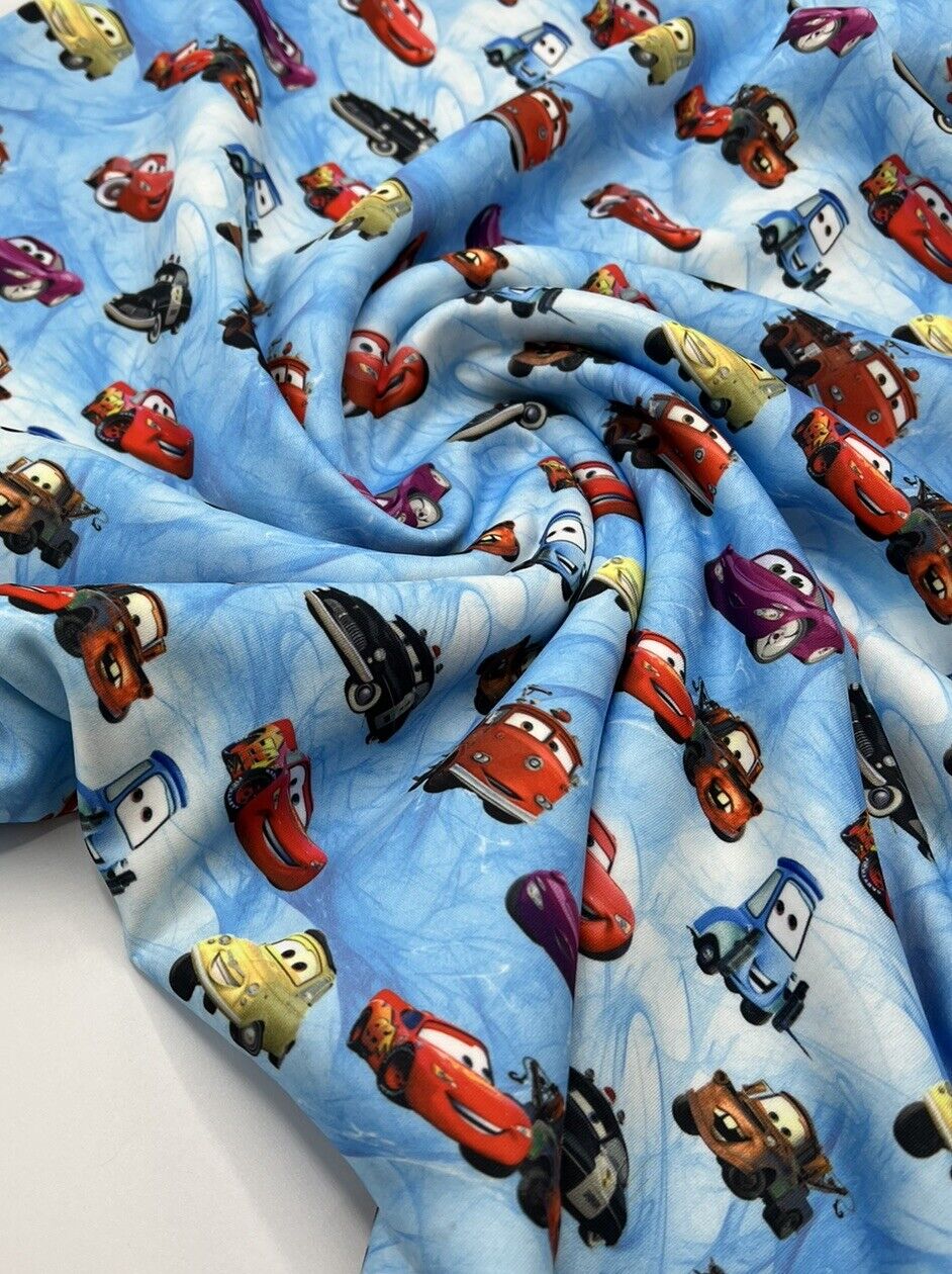 Car Printed Plain Scuba Fabric - T9 Fabrics