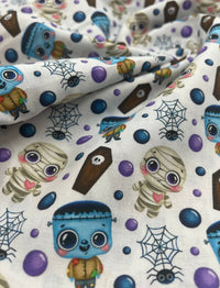 Cartoon Halloween Cotton 115 GSM 100% Cotton Fabric - T9 Fabrics