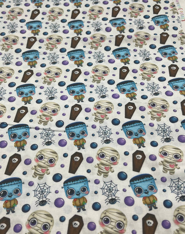 Cartoon Halloween Cotton 115 GSM 100% Cotton Fabric - T9 Fabrics