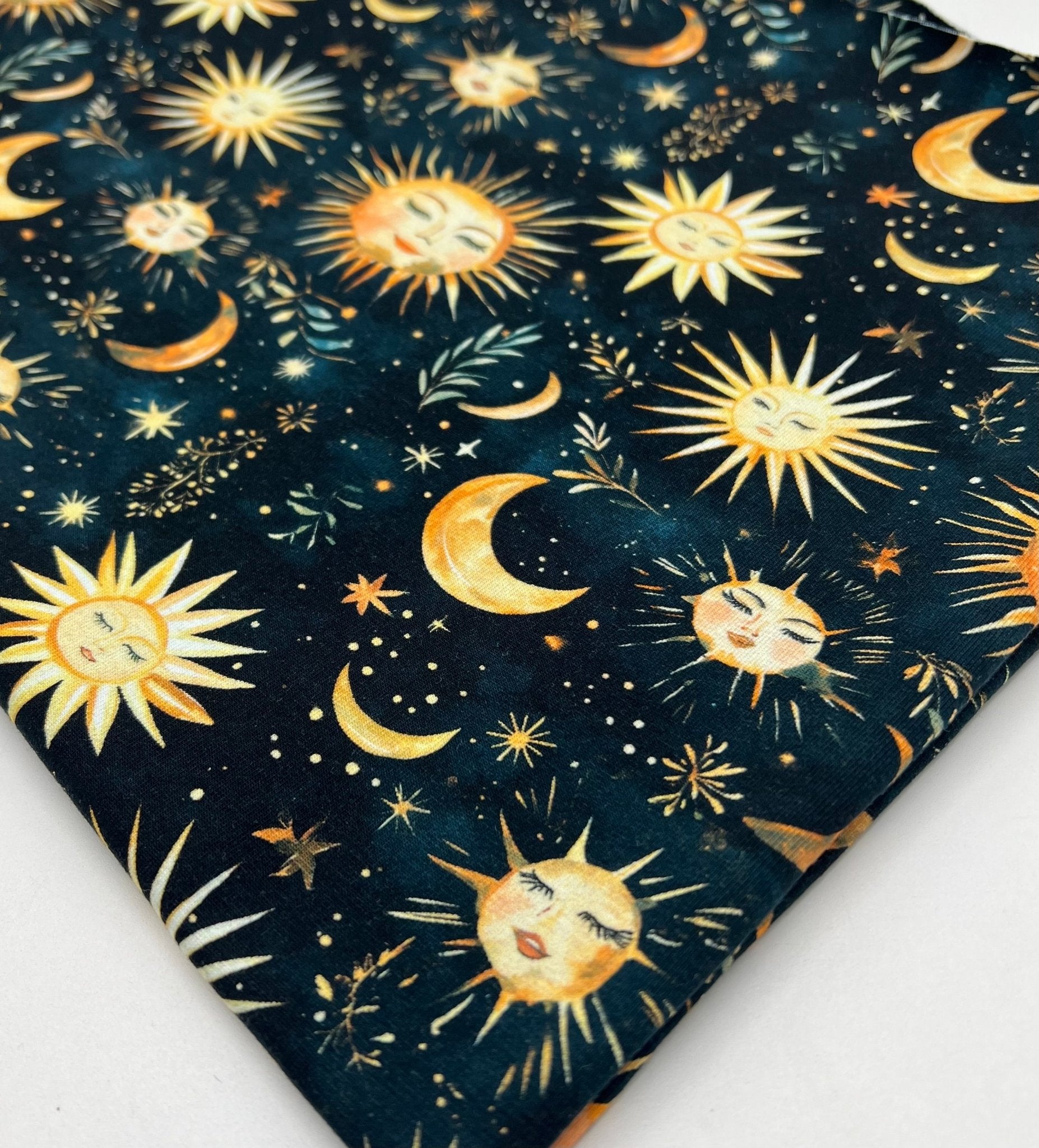 Celestial Print Cotton Stretch Jersey 200 GSM 95/5 Lycra 4 Way Stretch - T9 Fabrics